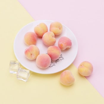 20 τμχ Προσομοίωση Artificial Peach Fake Fruit Disply Home Party Decor G5AB