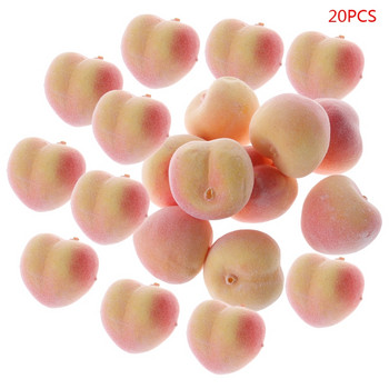 20 τμχ Προσομοίωση Artificial Peach Fake Fruit Disply Home Party Decor G5AB