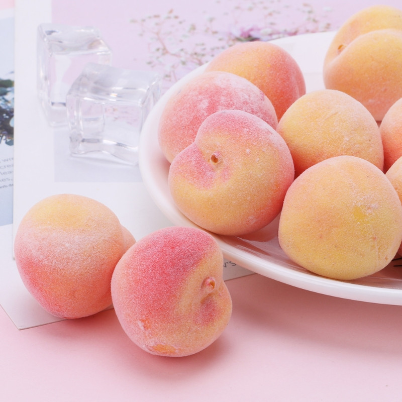 20db szimulációs mesterséges őszibarack hamisgyümölcs Disply otthoni party dekoráció G5AB