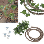Reptile Vines Εύκαμπτα φύλλα ερπετών με βεντούζα Jungle Climber Long Vines Διακόσμηση βιότοπων για σαύρες αναρρίχησης Gecko Snakes