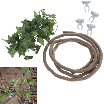 Reptile Vines Εύκαμπτα φύλλα ερπετών με βεντούζα Jungle Climber Long Vines Διακόσμηση βιότοπων για σαύρες αναρρίχησης Gecko Snakes