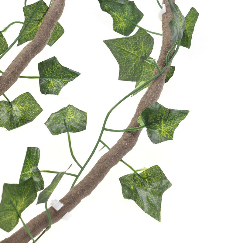 Reptile Vines Rugalmas hüllőlevelek tapadókoronggal Jungle Climber Long Vines Élőhelyi dekoráció hegymászó gyíkok gekkó kígyók számára