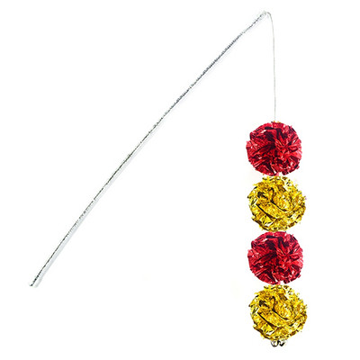 Legendog 1db Crinkle Teaser macskajáték hang interaktív cicapálca kisállat teaser Mylar macskajáték Herbe A chat macska kedvez a kisállatkellékeknek