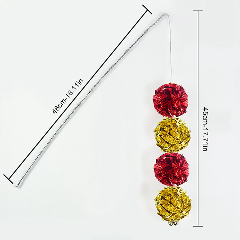 Legendog 1db Crinkle Teaser macskajáték hang interaktív cicapálca kisállat teaser Mylar macskajáték Herbe A chat macska kedvez a kisállatkellékeknek