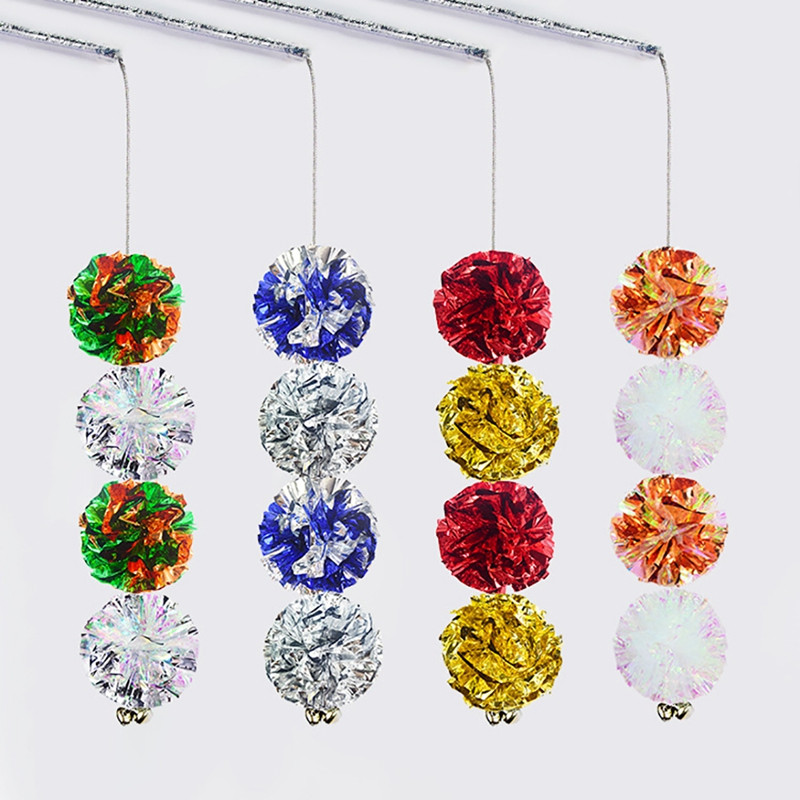 Legendog 1db Crinkle Teaser macskajáték hang interaktív cicapálca kisállat teaser Mylar macskajáték Herbe A chat macska kedvez a kisállatkellékeknek