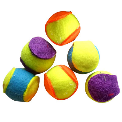 6 τμχ/σετ Πανί για παιχνίδι για γάτα Πολύχρωμο στρογγυλό έμπλαστρο Μασητική μπάλα γάτα Παιχνίδι γατάκι που πιάνει μπάλα που παίζει παιχνίδι Παιχνίδι κατοικίδιο γατάκι προμήθειες