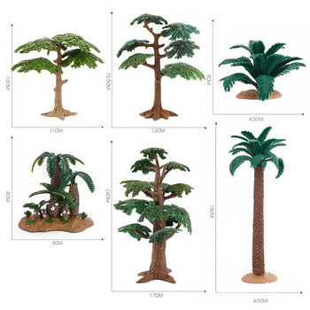 Аксесоари за влечуги Озеленяване Изкуствено кокосово дърво Растение в джунглата за Хамелеон Гущер Жаба Аксесоари за аквариум