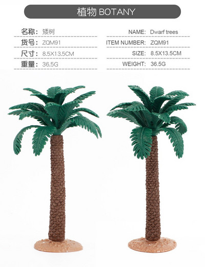 Hüllők kiegészítők Tereprendezés mesterséges kókuszfa dzsungel növény kaméleon gyík béka számára Akvárium kiegészítők