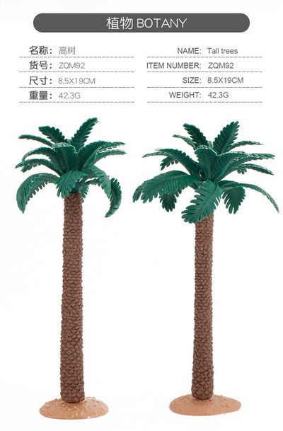 Hüllők kiegészítők Tereprendezés mesterséges kókuszfa dzsungel növény kaméleon gyík béka számára Akvárium kiegészítők