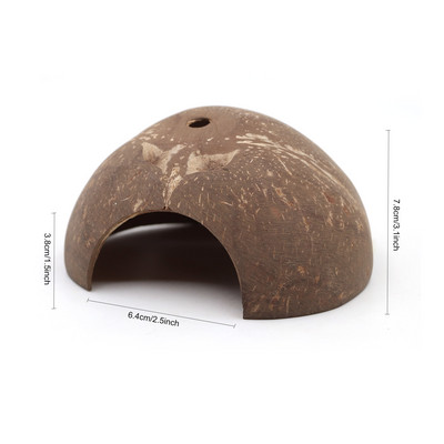 Ερπετοειδές Σπήλαιο Κρύψιμο Χελώνας Απόκρυψη Οικοτόπων Σπήλαιο Φυσικό κέλυφος καρύδας Ερπετό γαρίδα Σπίτι Ενυδρείο Διακόσμηση δεξαμενής ψαριών