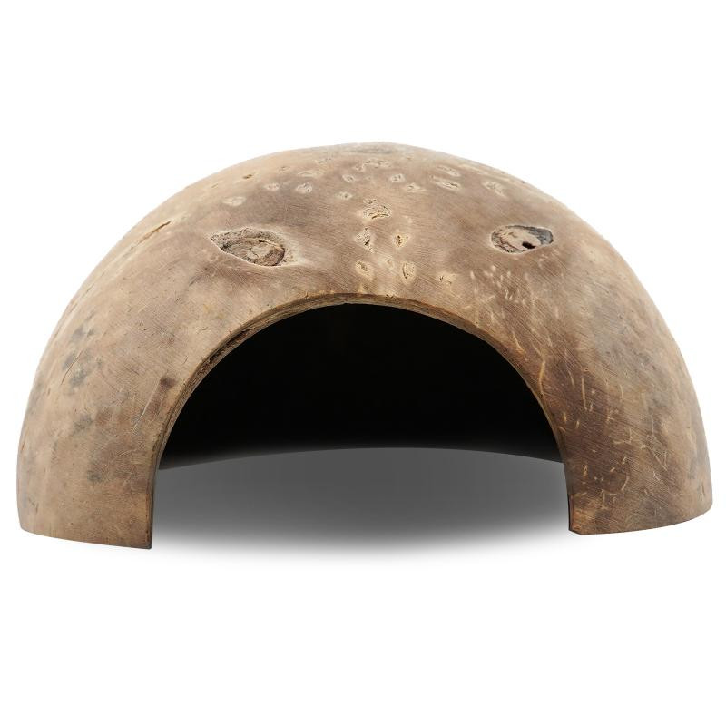 Hüllő barlang Rejtős teknős Bújás Élőhely barlang Természetes kókuszdióhéj Hüllő garnélaház Akvárium Akvárium Dísz