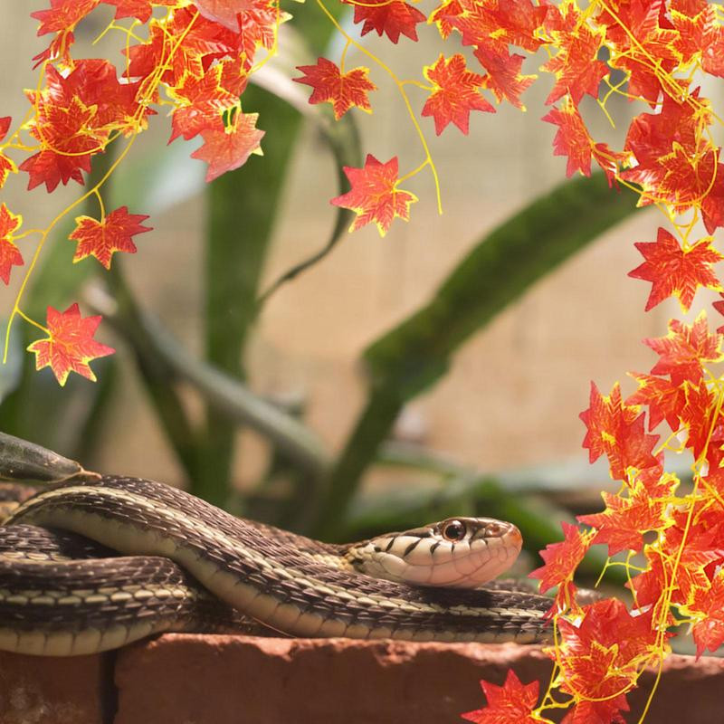 Hüllők Növények Mesterséges tartálylevelek Trópusi Növények Szőlők Élőhelydíszek Vízálló Univerzális Reális mesterséges levelek