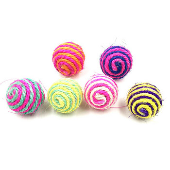 Legendog 5PCS Random Color Cat Play Дъвчаща играчка Sisal Straw Cat Pet Rope Weave Ball Teaser Ball Cats Products For Pets Hot Sale