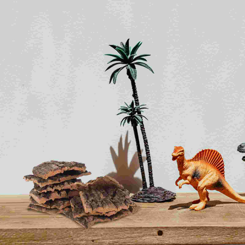 10 db mesterséges kéreg kétlábú hüllőfa elrejtő teknős fa dekor gyík mászó parafa hüllők barlang