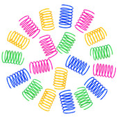 Legendog 20Pcs Παιχνίδι με ελατήρια γάτας Πλαστικό πολύχρωμο σπειροειδή ελατήρια ελατηρίων για κατοικίδια Ευρεία ανθεκτικά διαδραστικά παιχνίδια για κατοικίδια