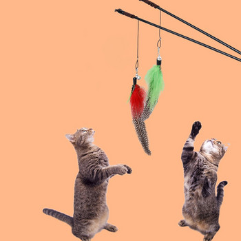 Legendog Cat Play Wand Interactive Long Funny Father Ραβδί Γατάκι Παιχνίδι Ραβδί για ψάρεμα Γάτα Παιχνίδια για γάτα Χριστουγεννιάτικα δώρα