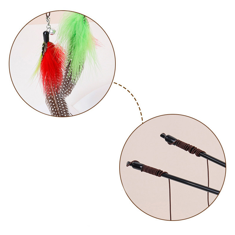 Legendog Cat Play Wand Interactive Long Funny Father Ραβδί Γατάκι Παιχνίδι Ραβδί για ψάρεμα Γάτα Παιχνίδια για γάτα Χριστουγεννιάτικα δώρα