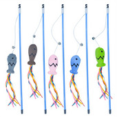 Παιχνίδια με ραβδί γάτας Legendog με ραβδί γάτας παιχνίδι ραβδί Αστείο σχέδιο ψαριού Φούντα ραβδί γάτα παιχνίδι ραβδί εκπαίδευσης γατούλα με προμήθειες κατοικίδιων γατών