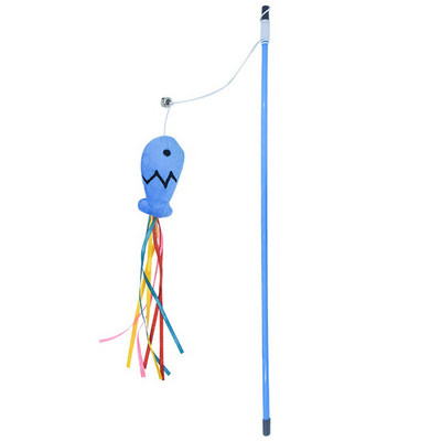 Παιχνίδια με ραβδί γάτας Legendog με ραβδί γάτας παιχνίδι ραβδί Αστείο σχέδιο ψαριού Φούντα ραβδί γάτα παιχνίδι ραβδί εκπαίδευσης γατούλα με προμήθειες κατοικίδιων γατών