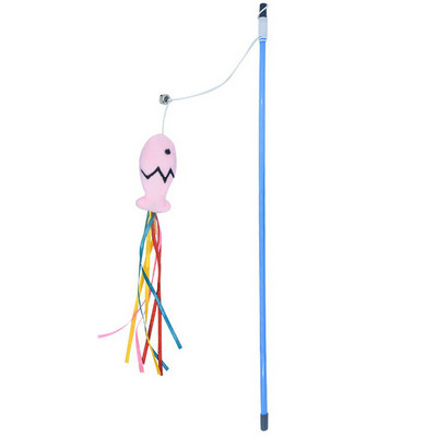 Παιχνίδια με ραβδί γάτας Legendog με ραβδί γάτας παιχνίδι ραβδί Αστείο σχέδιο ψαριού Φούντα ραβδί γάτα παιχνίδι ραβδί εκπαίδευσης γατούλα με προμήθειες κατοικίδιων γατών