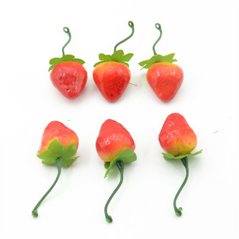 10 τμχ Τεχνητά Φρούτα και Λαχανικά Αφρώδης Φράουλα για Στολισμό Γάμου Σπίτι Scrapbooking Simulation Fake Fruits