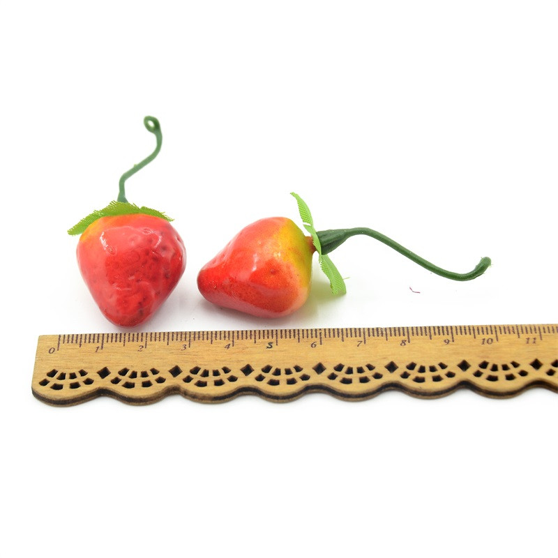 10 τμχ Τεχνητά Φρούτα και Λαχανικά Αφρώδης Φράουλα για Στολισμό Γάμου Σπίτι Scrapbooking Simulation Fake Fruits