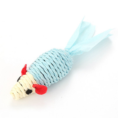 Γάτα Legendog που παίζει με το παιχνίδι Ποντίκι με ελαστικό σχοινί τυλίγματος μαλακό υλικό Χαριτωμένο σχήμα γάτας Παιχνίδι κατοικίδιο χαριτωμένο παιχνίδι προσομοίωσης κατοικίδιων ζώων παιχνίδι μπάλα