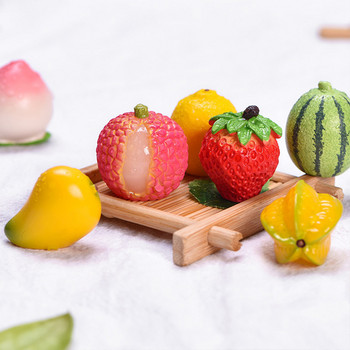 Τεχνητά φρούτα και λαχανικά Διακόσμηση σπιτιού Ψεύτικο πορτοκαλί ροδάκινο μήλο καρπούζι λεμόνι ροδάκινο στολίδι Food Photography Props