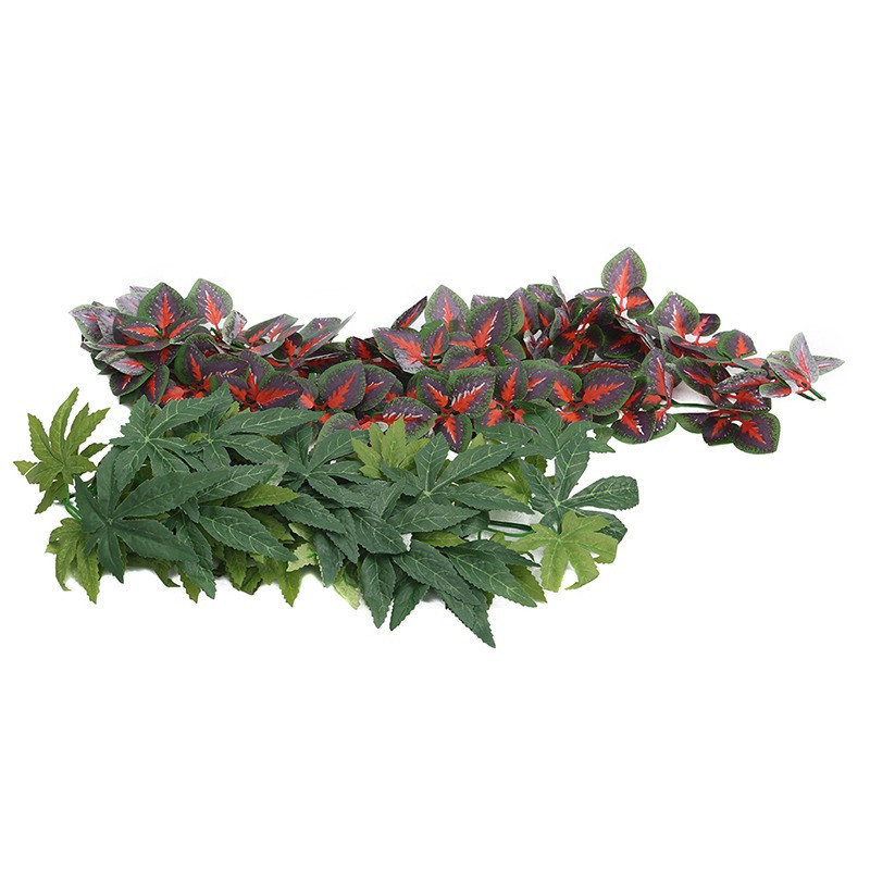 Ερπετό Terrarium Φυτική Διακόσμηση Ερπετόφυτα με βεντούζα για αμφίβια σαύρα Φίδι αναρρίχησης κατοικίδιων ζώων Δεξαμενή Διακόσμηση βιότοπων