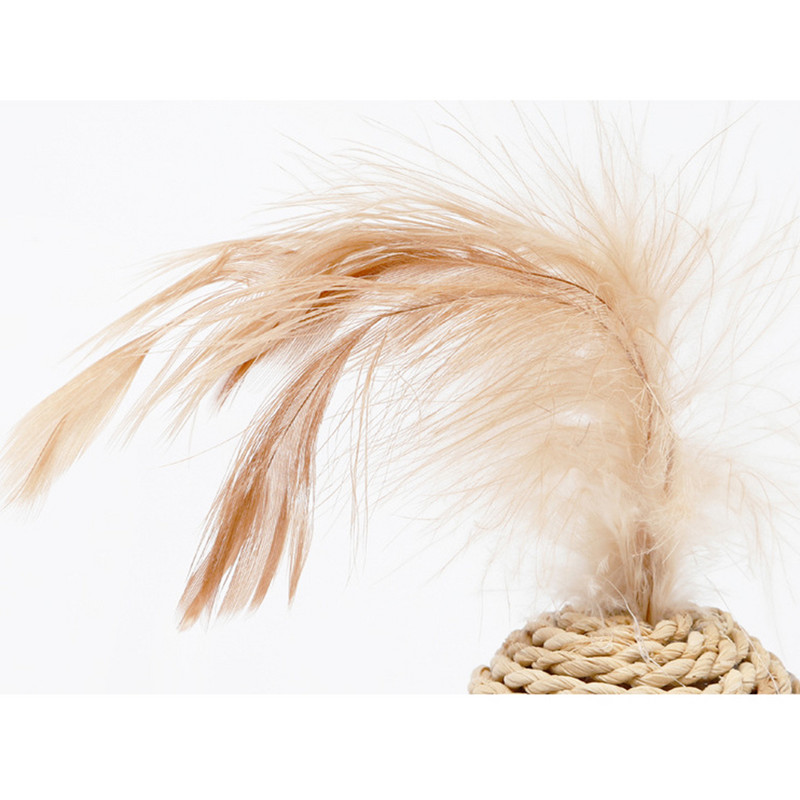 Legendog 2 db rattan golyós macskajáték Vicces műtollas macska csengő golyós cica játék labdával Interaktív eszközök Kisállatkellékek