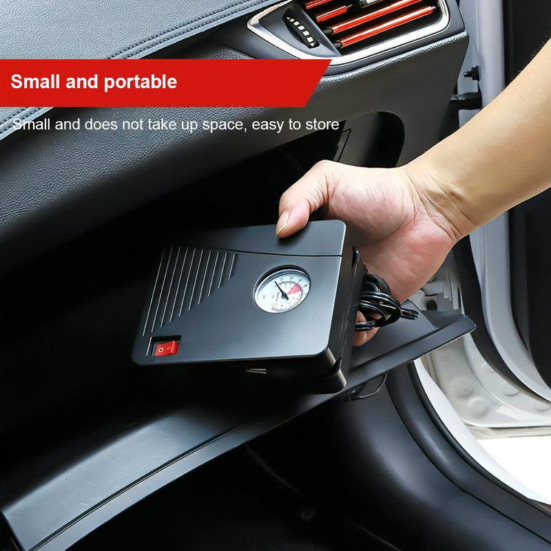 96 W-os autós elektromos légszivattyú mini gumiabroncs-felfújó 12V 100PSI 35L/perc hordozható légkompresszor autós motorkerékpárokhoz kerékpár labda