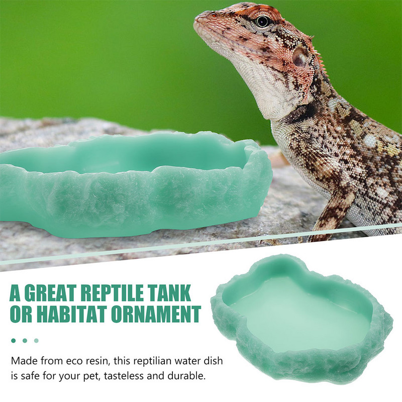 Élelmiszer Kopásálló vizestál finom hüllőtál, fényes etető kellékek napi használat