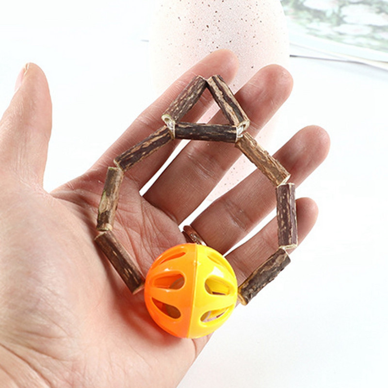 Legendog macska fogászati játék Fa kis cica foghúzó gyűrű cica rágójáték harangmacska zápfogakkal Kismacska fogtisztító játék