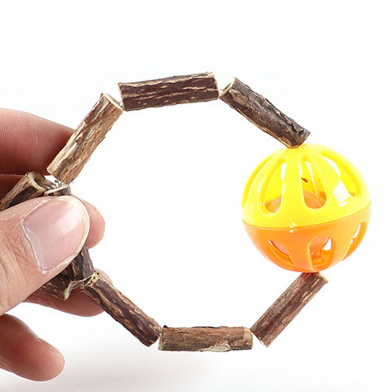 Legendog macska fogászati játék Fa kis cica foghúzó gyűrű cica rágójáték harangmacska zápfogakkal Kismacska fogtisztító játék