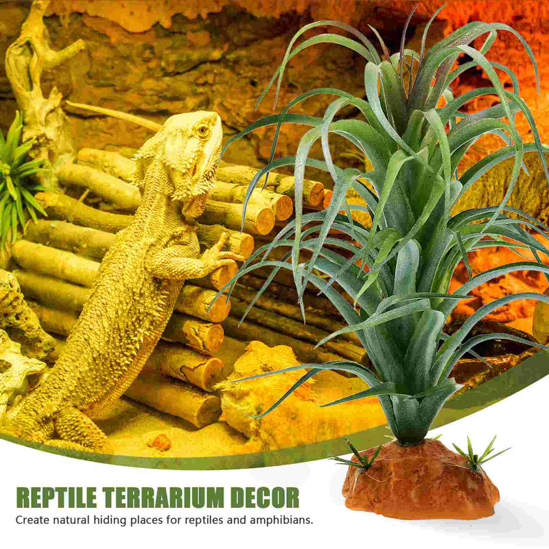 Mesterséges hüllők növények hüllők terrárium dekoráció szakállas sárkánytartály tartozékok kétéltűek élőhely díszítése