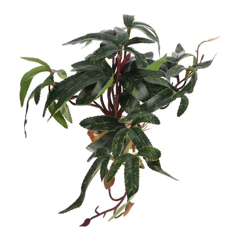 Προμήθειες τοπίου τοπίου για κατοικίδια Leopard Gecko Διακοσμητική διάταξη Φυτά προσομοίωσης Faux Aquarium Reptile Box