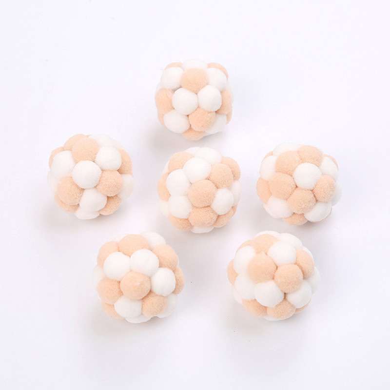 Legendog Cute Cat Pompom Ball Δίχρωμη Αστεία Διαδραστική βελούδινη μπάλα παιχνίδι για γάτες με προμήθειες για κατοικίδια Bell Μπομπονιέρες για γάτες