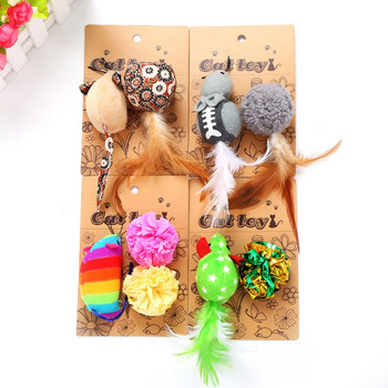 Legendog 3PCS Cat Toy Set Interactive Bite Proof Cat Chew Mouse Kitten Play Ball Pet Ball Colorful Mouse Cat Training Chase Toy