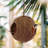 Gyík búvólyuk Naturals Coco Hideaway kókuszdióhéj hüllő barlangi pelyva ketrec függő kunyhó szimulált pinty