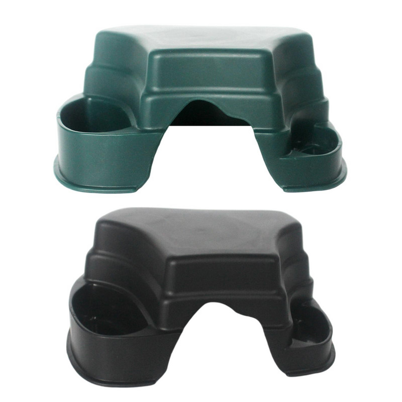 Műanyag hüllőrejtődoboz 2 mosogatóval díszített Gecko Leopard kis kígyó rágcsálóknak