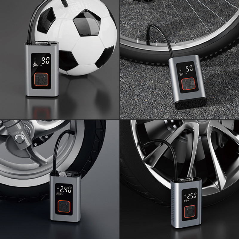 Autós légkompresszor gumiabroncs elektromos vezeték nélküli felfújó digitális nyomásmérő 150psi, bővíthető hordozható mini vezeték nélküli légszivattyú