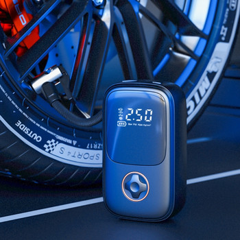 Автомобилен въздушен компресор Мини-преносима безжична цифрова електрическа помпа за надуване, надуваема за автомобил, мотоциклет, велосипедна гума 120 W