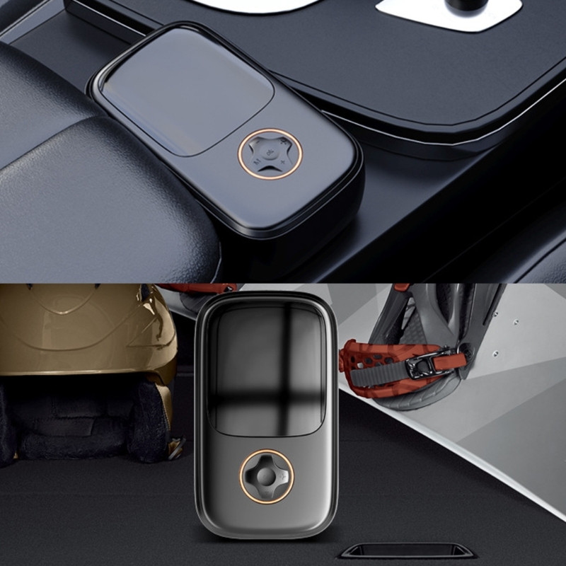 Autós légkompresszor mini-hordozható vezeték nélküli digitális elektromos felfújó szivattyú, felfújható autó motorkerékpár gumiabroncshoz 120 W