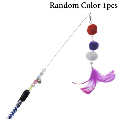 Legendog 1db macskajáték áltoll macska ugrató játék Pom Pom csengő móka cica pálca játék kisállat interaktív játék macska kedvencek kisállat kellékek