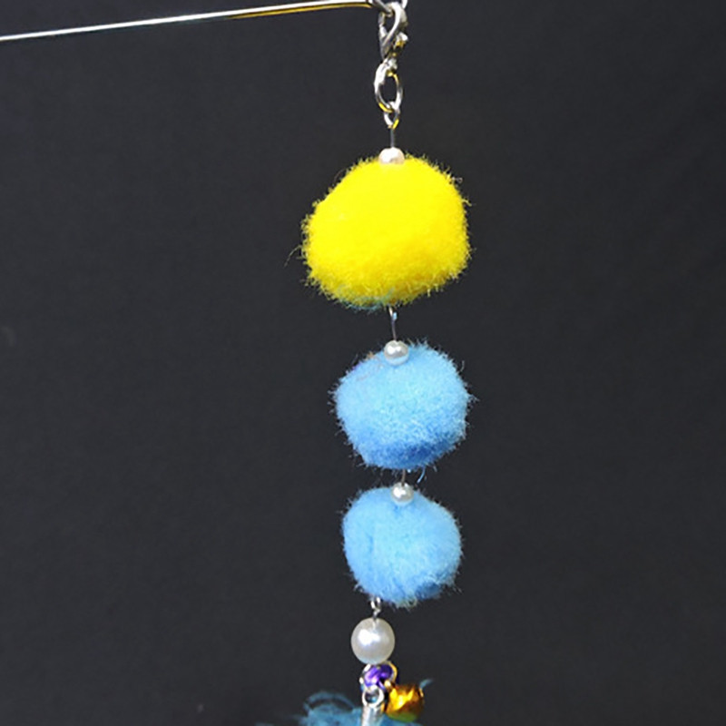 Legendog 1db macskajáték áltoll macska ugrató játék Pom Pom csengő móka cica pálca játék kisállat interaktív játék macska kedvencek kisállat kellékek