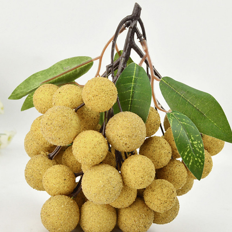 Ablakjátékok Hamis gyümölcsök Prop Hamis Longan dísz műanyag szupermarket dekoratív modell kirakat élethű