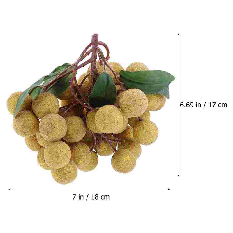 Ablakjátékok Hamis gyümölcsök Prop Hamis Longan dísz műanyag szupermarket dekoratív modell kirakat élethű