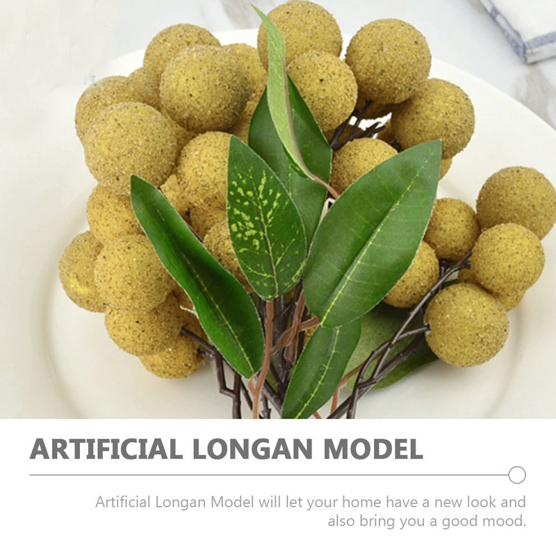 Ablakjátékok Hamis gyümölcsök Prop Hamis Longan dísz műanyag szupermarket dekoratív modell kirakat élethű