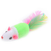 Legendog 1db Vicces macska egér játék mesterséges plüss egér cicajáték toll macska interaktív játék cica rágójáték kisállat kiképző játék