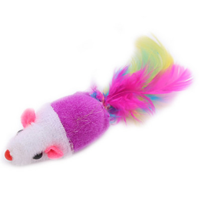 Legendog 1db Vicces macska egér játék mesterséges plüss egér cicajáték toll macska interaktív játék cica rágójáték kisállat kiképző játék